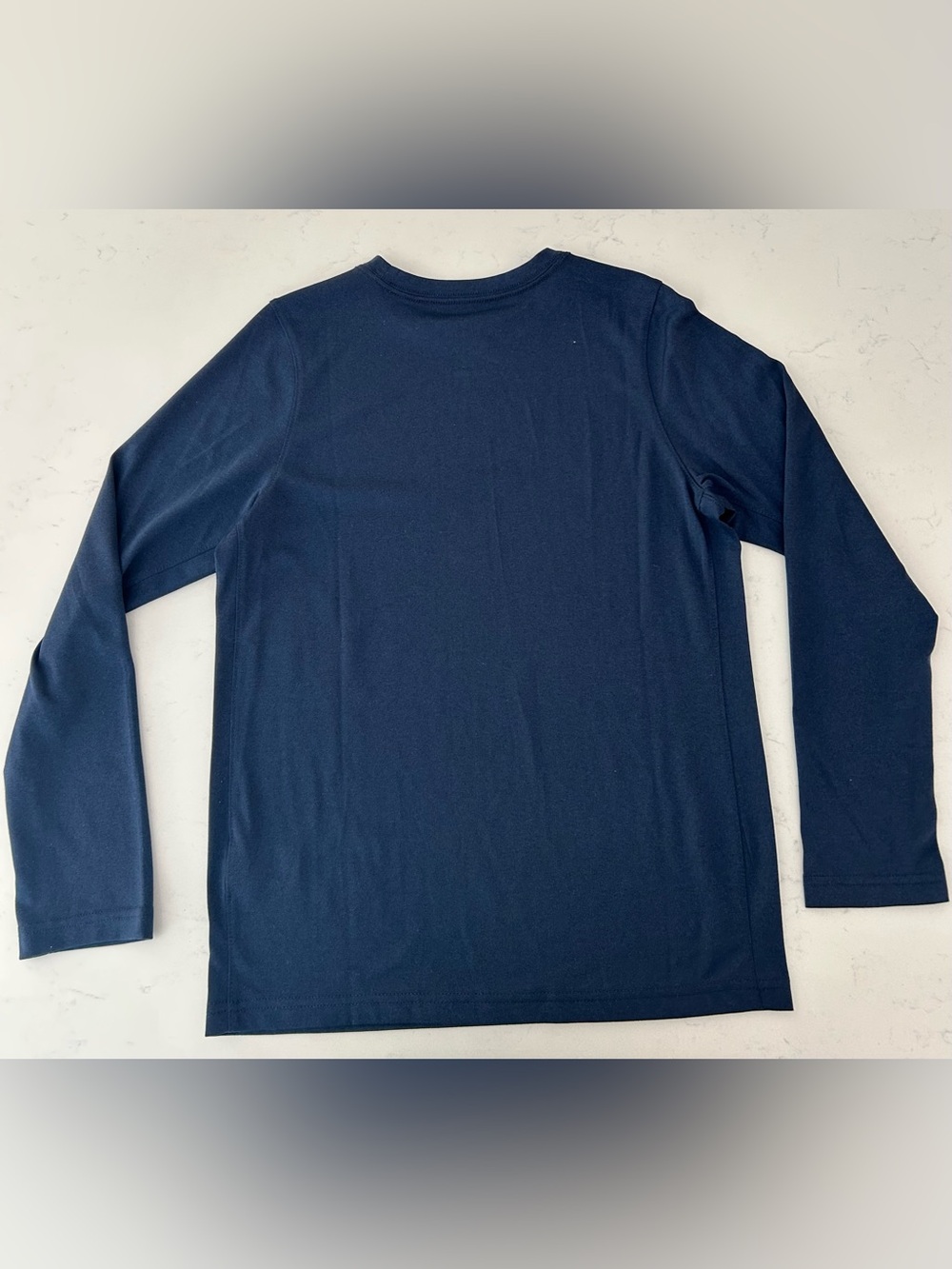 Nike Dri-FIT Navy Villanova Long Sleeve Tee with White Print Youth Large - Picture 3 of 4